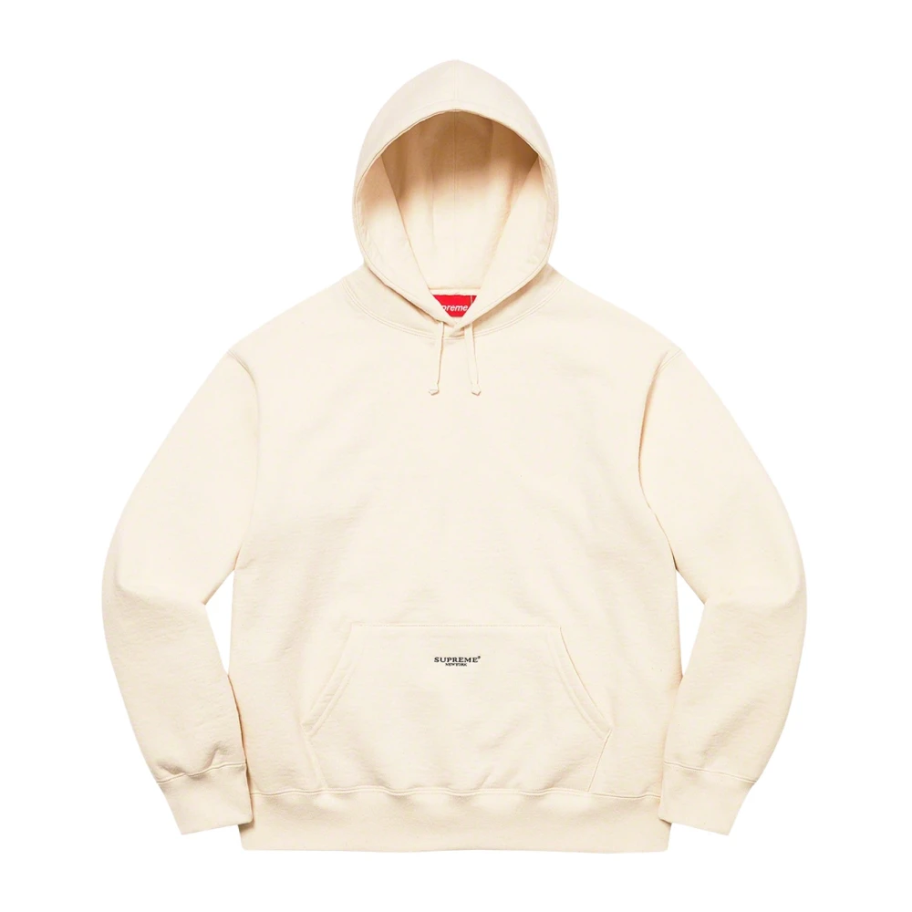 Supreme Beperkte oplage Micro Logo Hoodie Natuurlijk Beige Heren