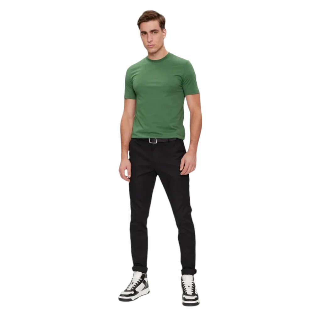 Boss Katoenen T-Shirt Green Heren