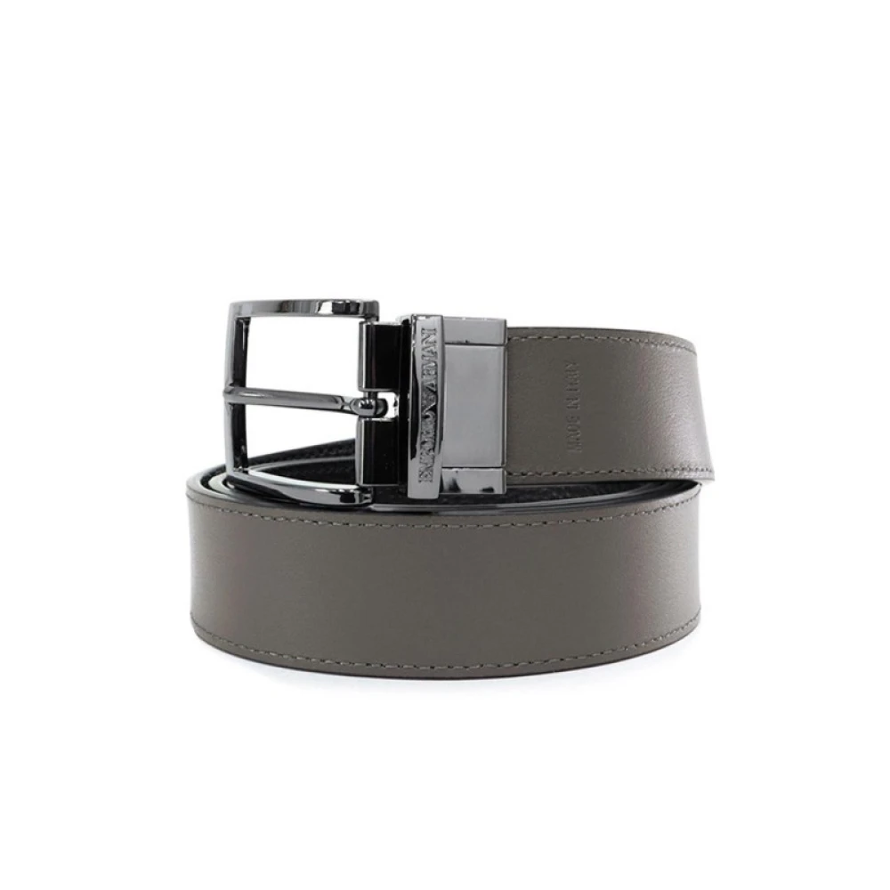 Armani Omkeerbare riem voor mannen Black Heren