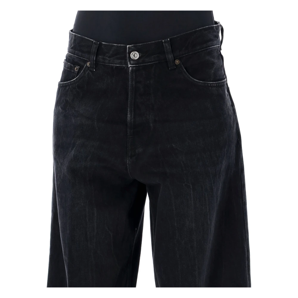 Haikure Zwarte Wide-Leg Denim Jeans Black Dames