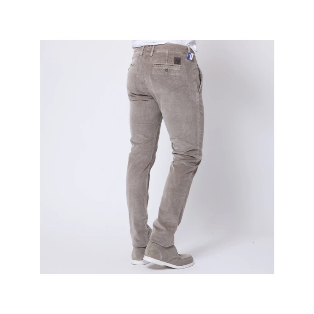 Jacob Cohën Slim Corduroy Broek Bobby Taupe Brown Heren