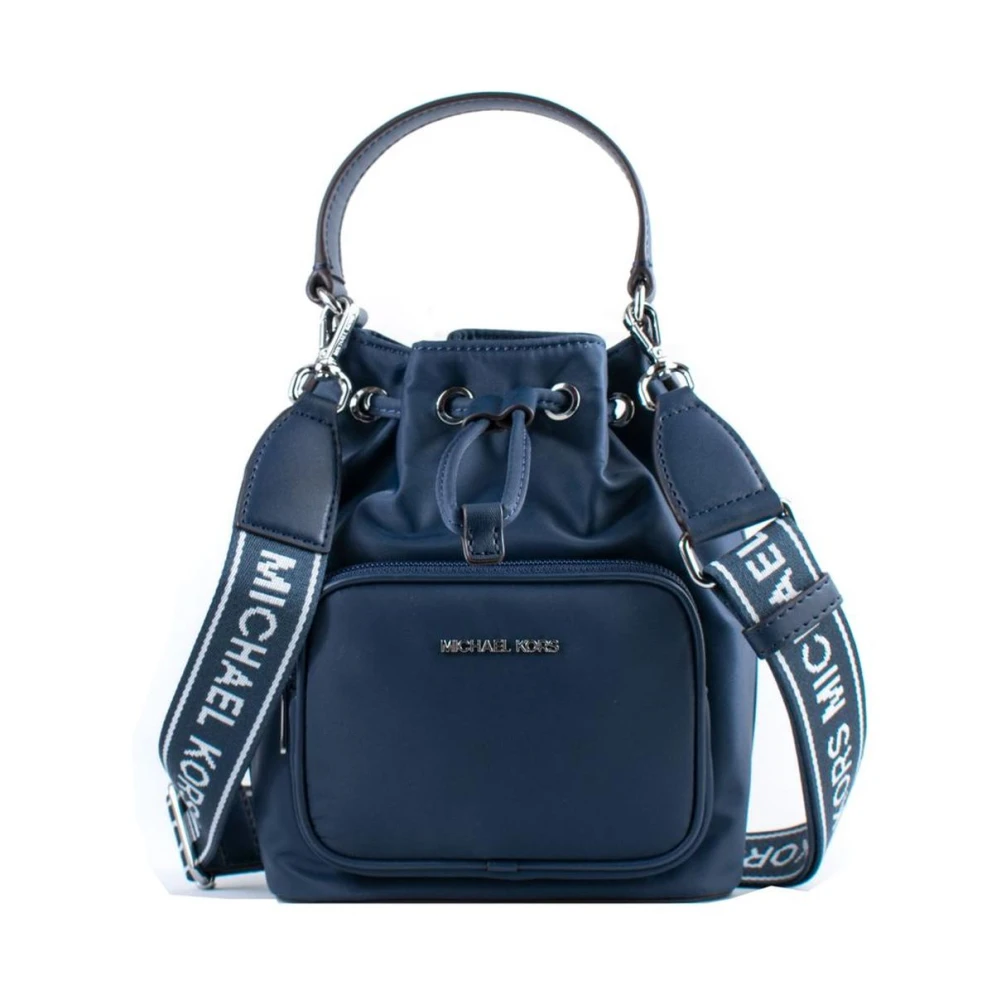 Michael Kors Women's Blue Khai Small Nylon Bucket Bag