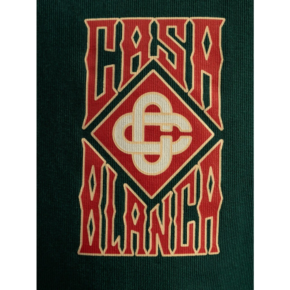 Casablanca Groene Katoenen T-shirt en Polo Green Heren