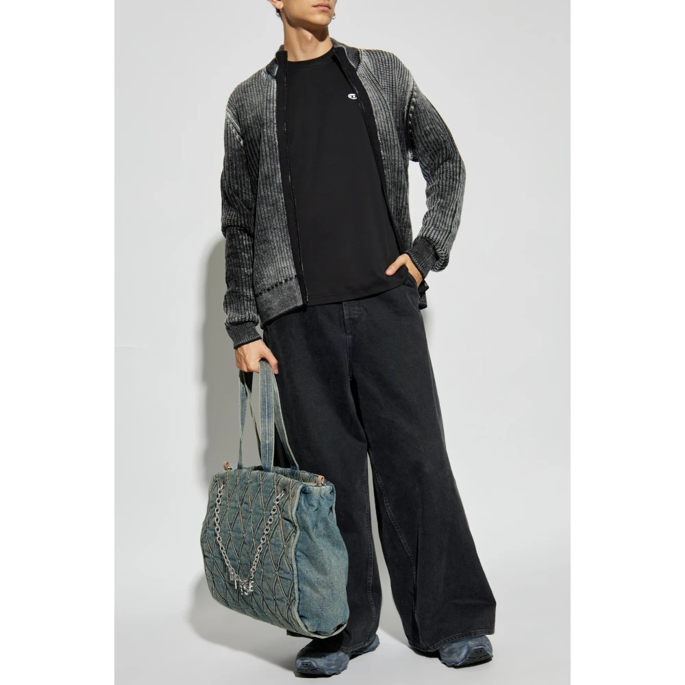 Diesel T-shirt T-Adjust-Doval-Pj Black Heren