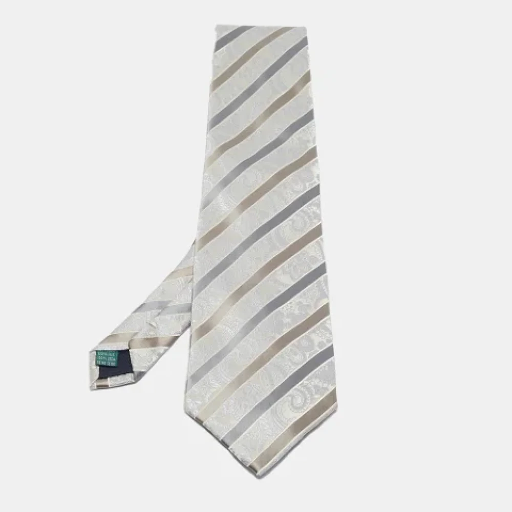 Valentino Vintage Pre-owned Silk home-office Gray Heren