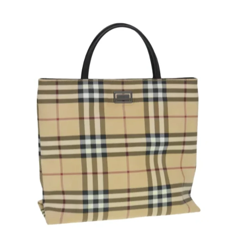 Burberry Vintage Pre-owned Leather handbags Beige Dames