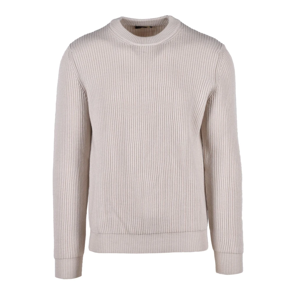 Roberto Collina Mohair Gebreide Trui Beige Heren