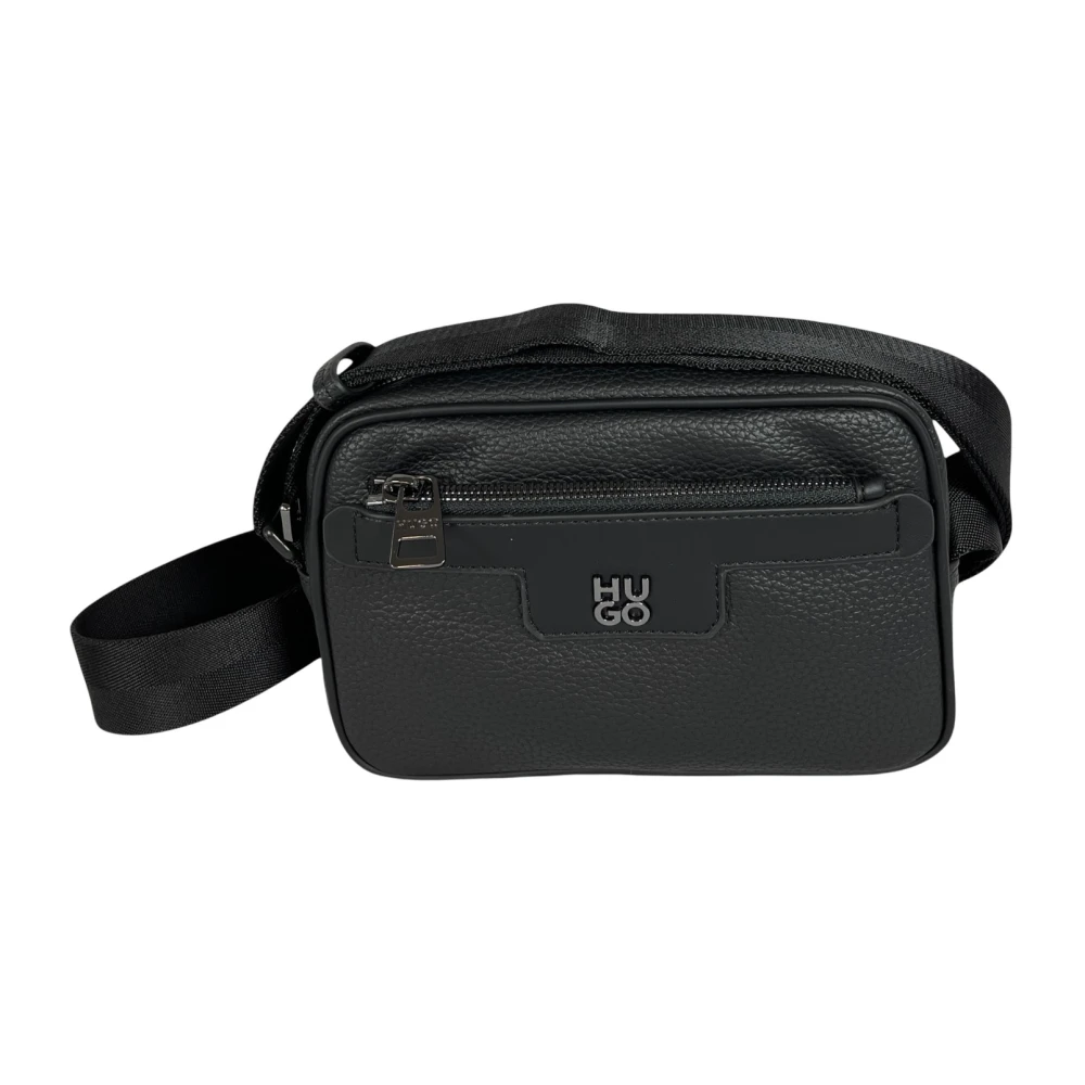 Hugo Boss Zwarte Crossbody Reporter Tas voor Heren Black Heren