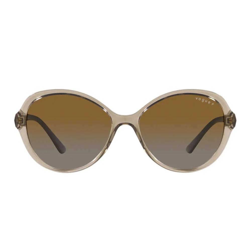 Vogue Women's Brown Trendy Polarized Sunglasses Transparent