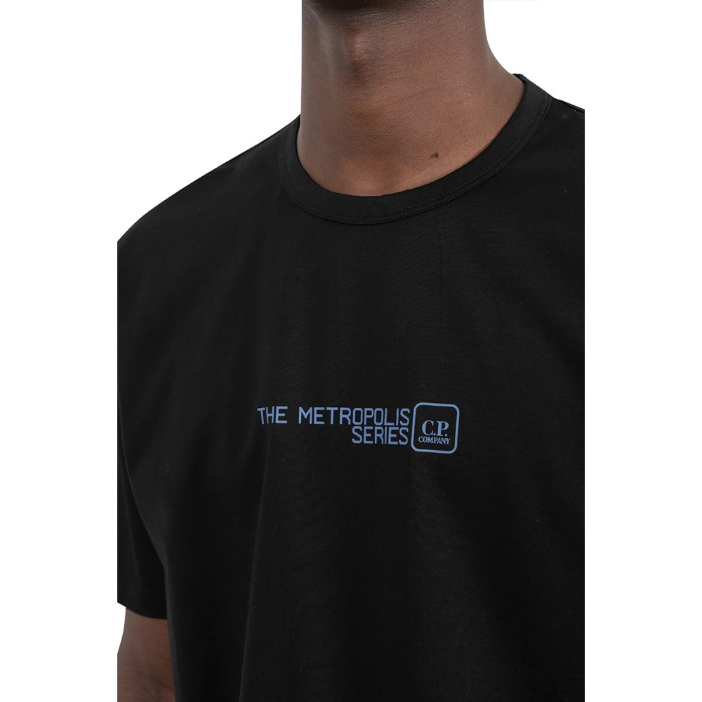 C.P. Company Urban Graphics T-shirt Zwart met Prints Black Heren
