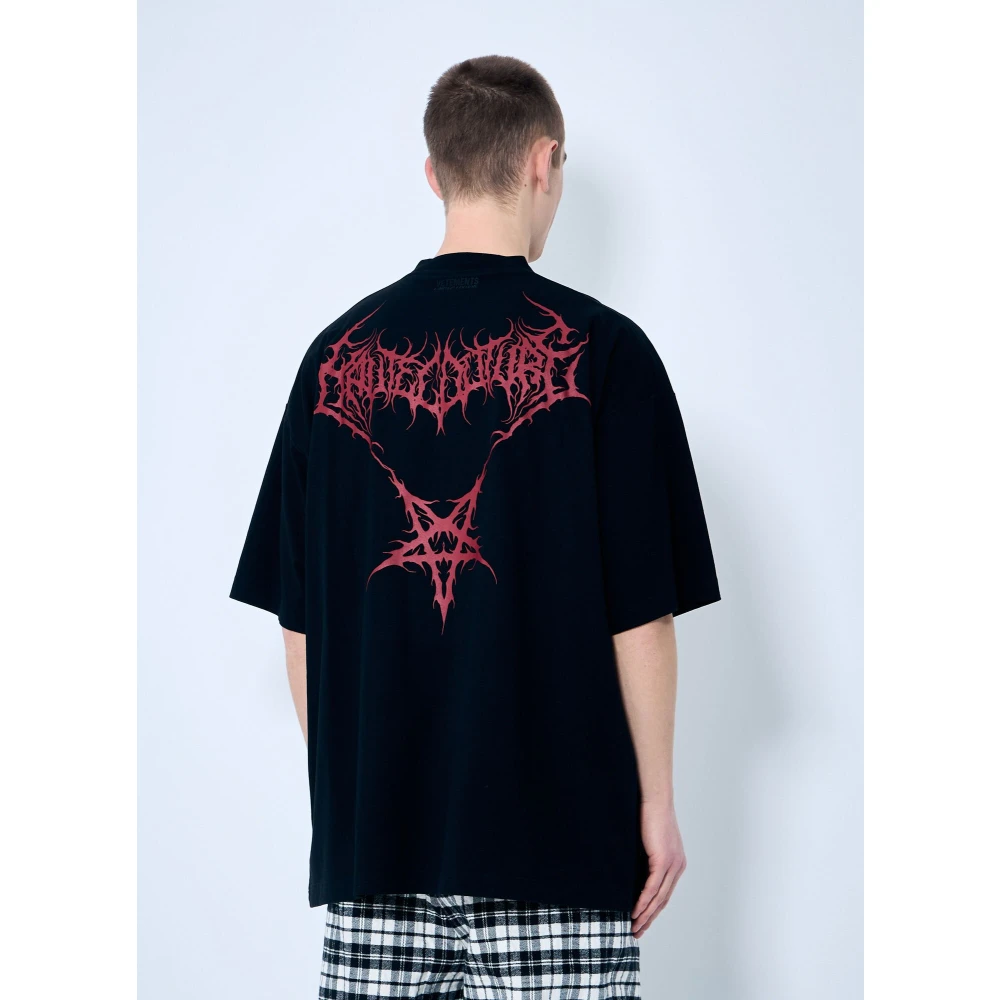 Vetements Death Metal Print Korte Mouw T-shirt Black Heren
