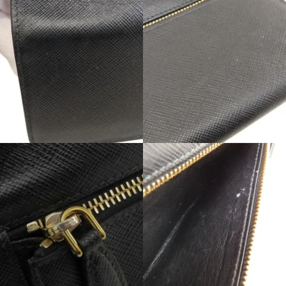 Prada Vintage Pre-owned Leather wallets Black Dames