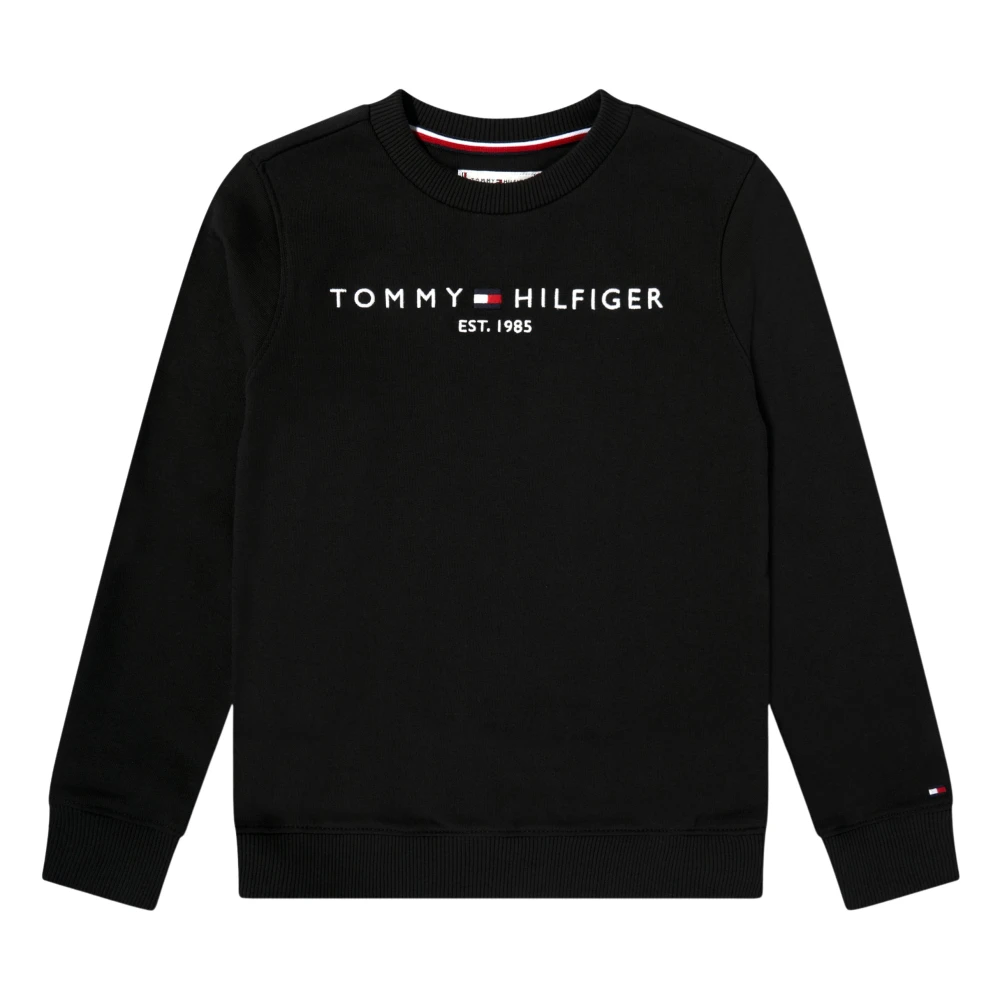 Tommy Hilfiger Unisex Kids Black Sweatshirts,, Essential Kids Sweatshirt Size 16 Y