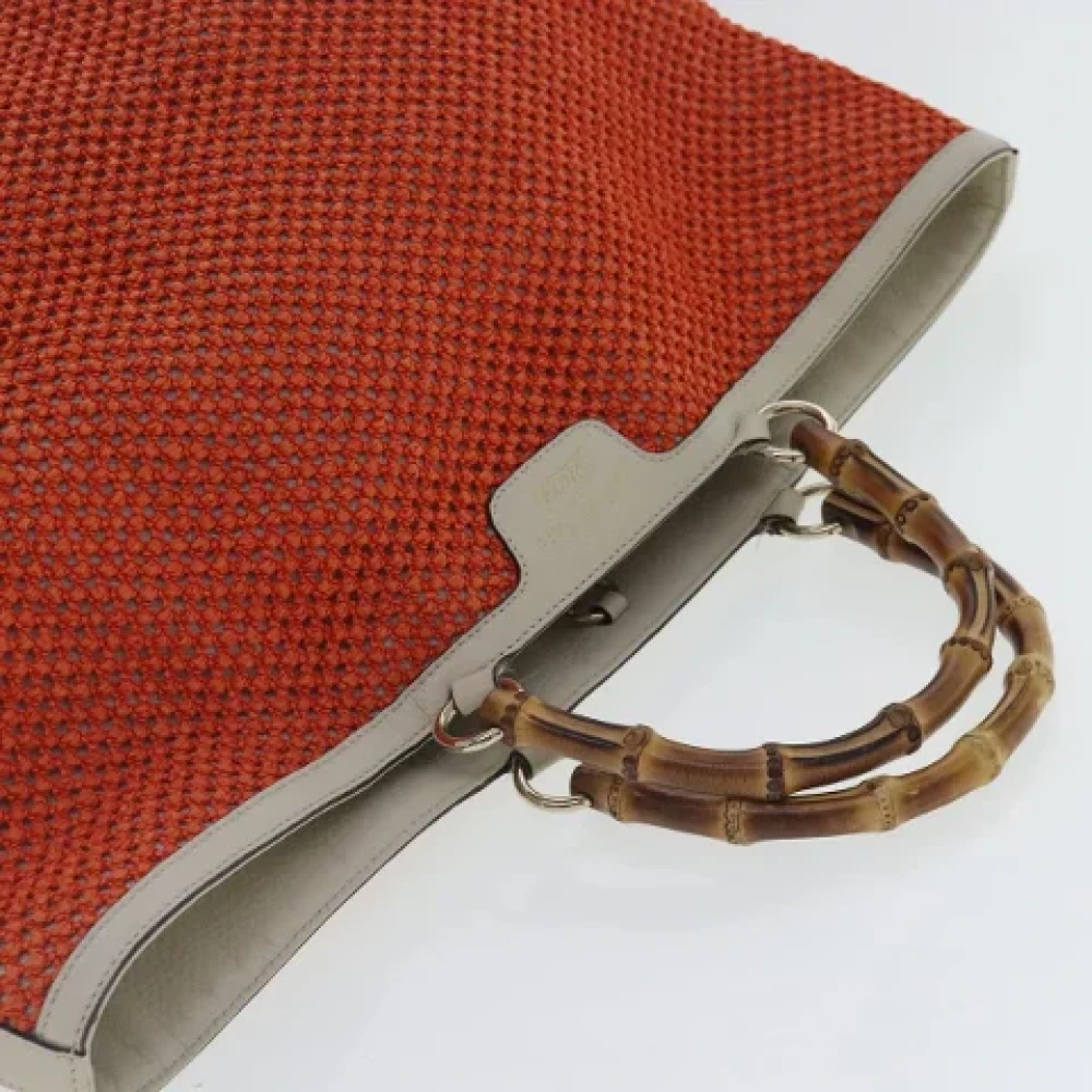 Gucci Vintage Pre-owned Canvas handbags Orange Dames