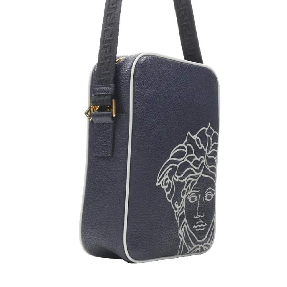 Versace Leather crossbody-bags Blue Dames