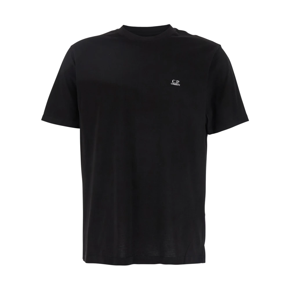 C.P. Company Zwart Logo Gedrukt Katoenen T-Shirt Black Heren