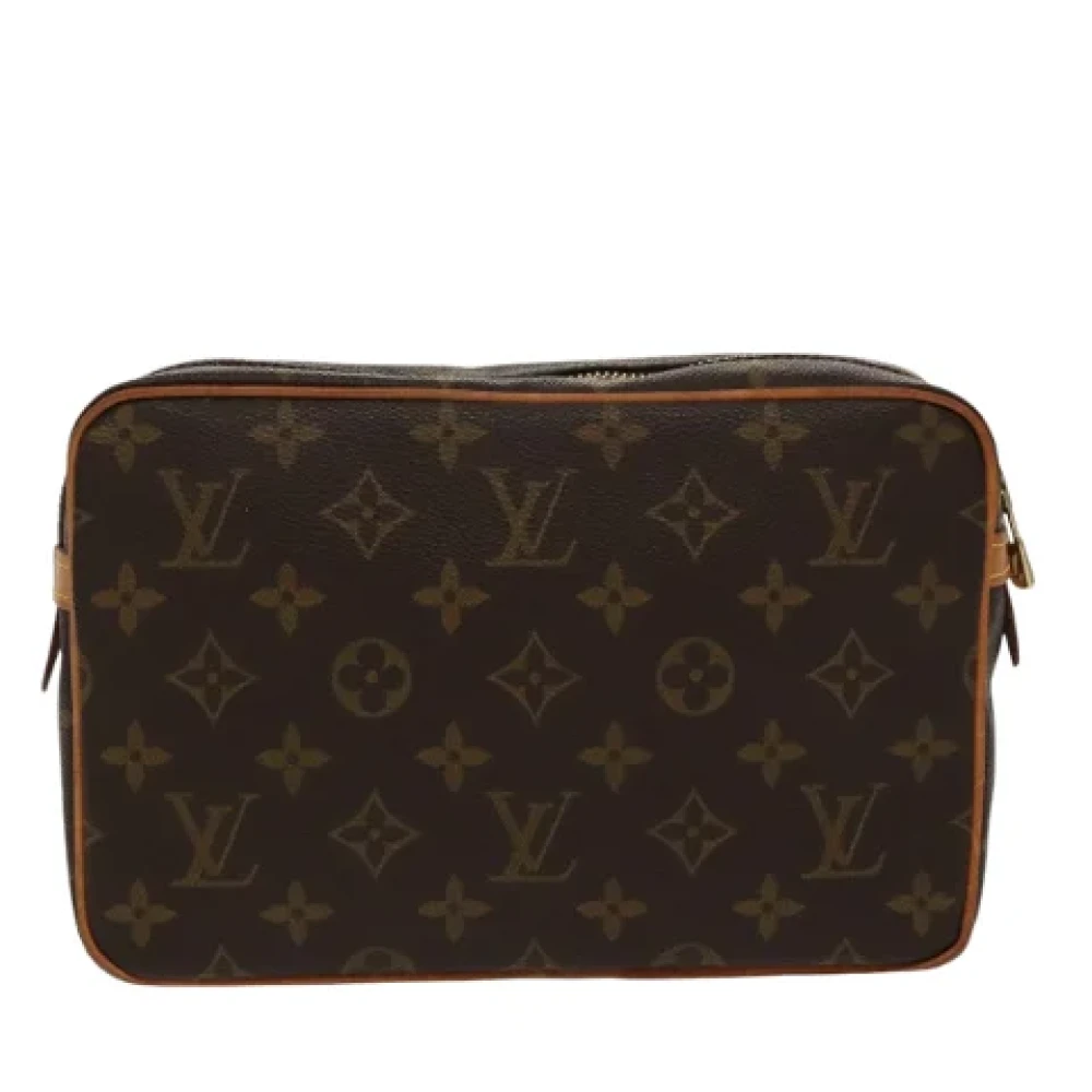 Louis Vuitton Vintage Pre-owned Canvas clutches Brown Dames