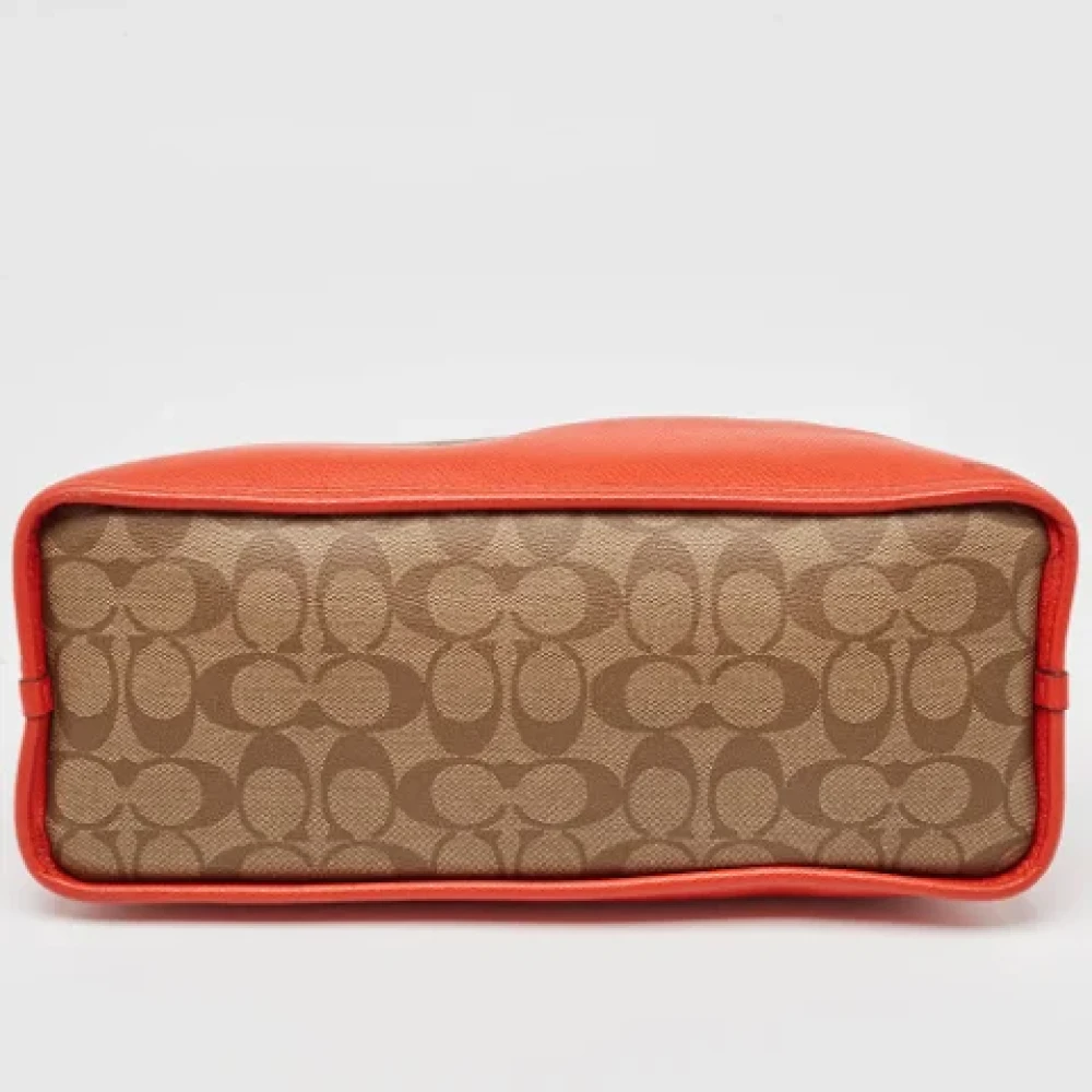Coach Pre-owned Coated canvas handbags Orange Dames