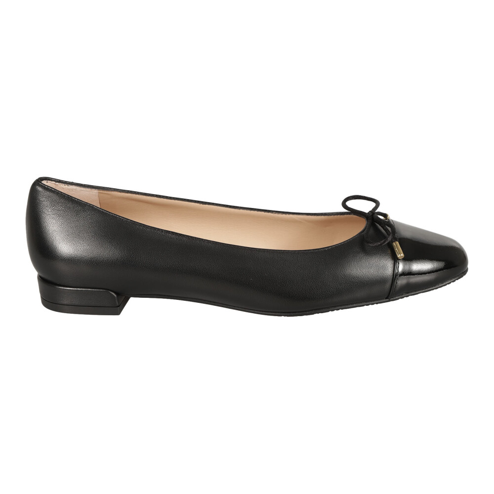 Black Ballerina Shoes Almond Toe Bow Stuart Weitzman Ballerina Shoes Miinto