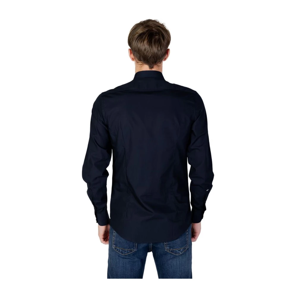 Antony Morato Katoenen Lange Mouw Shirt Herfst Winter Blue Heren