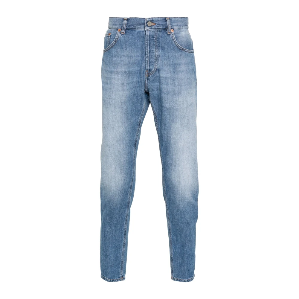 Dondup Skinny Fit Jeans met opgerolde manchetten Blue Heren