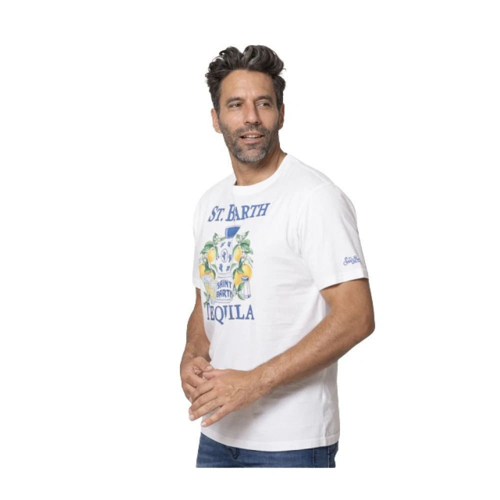 Mc2 Saint Barth Hombre Blanco Camisetas, : Pequeño