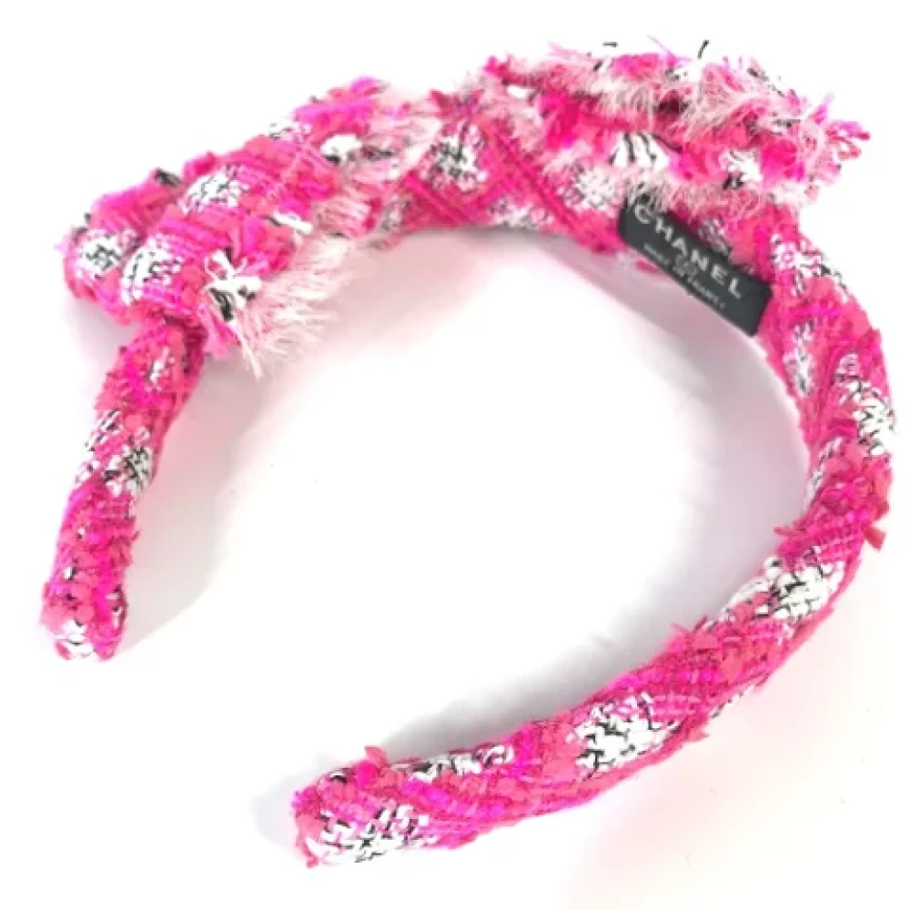 Chanel Vintage Pre-owned Fabric hair-accessories Pink Dames