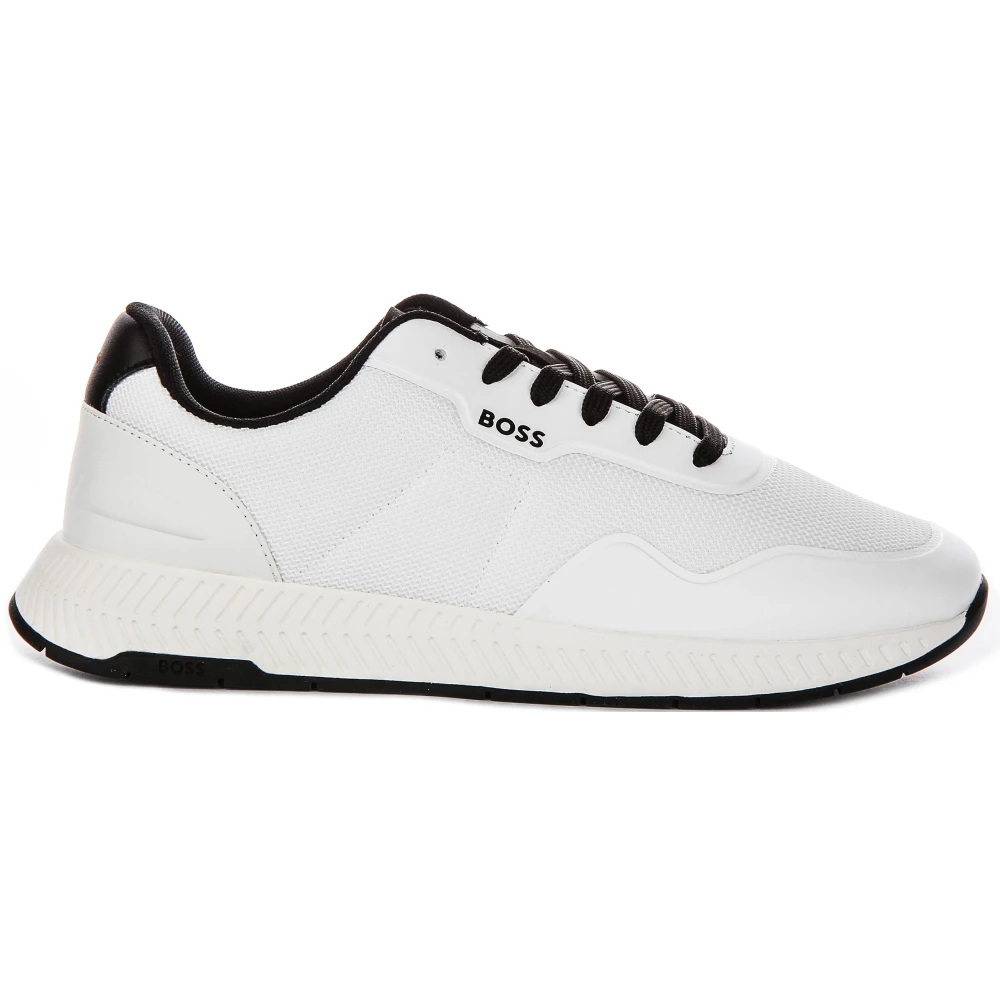 Hugo Men's Beige Sneakers, 10 Uk, Titanium Runner Lace Up Low Top Trainers