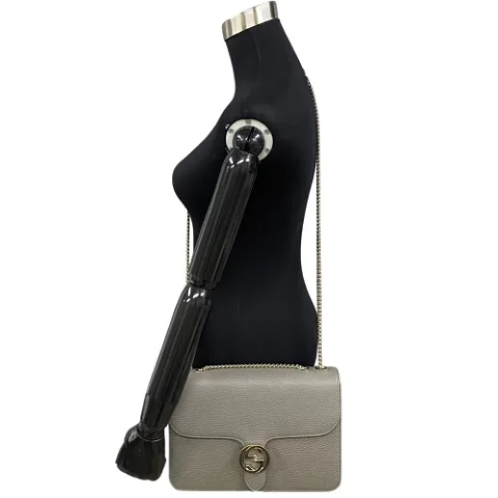 Gucci Vintage Pre-owned Leather shoulder-bags Beige Dames