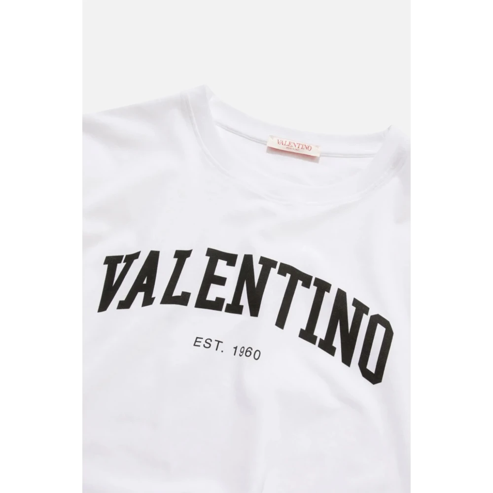 Valentino Heren College Logo T-Shirt White Heren