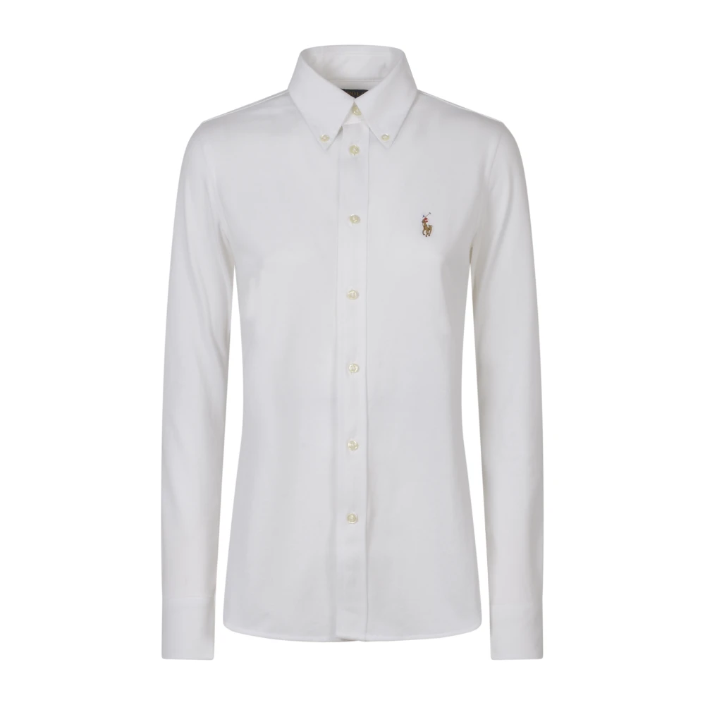 Polo Ralph Lauren Wit Gebreid Langarmshirt White Dames