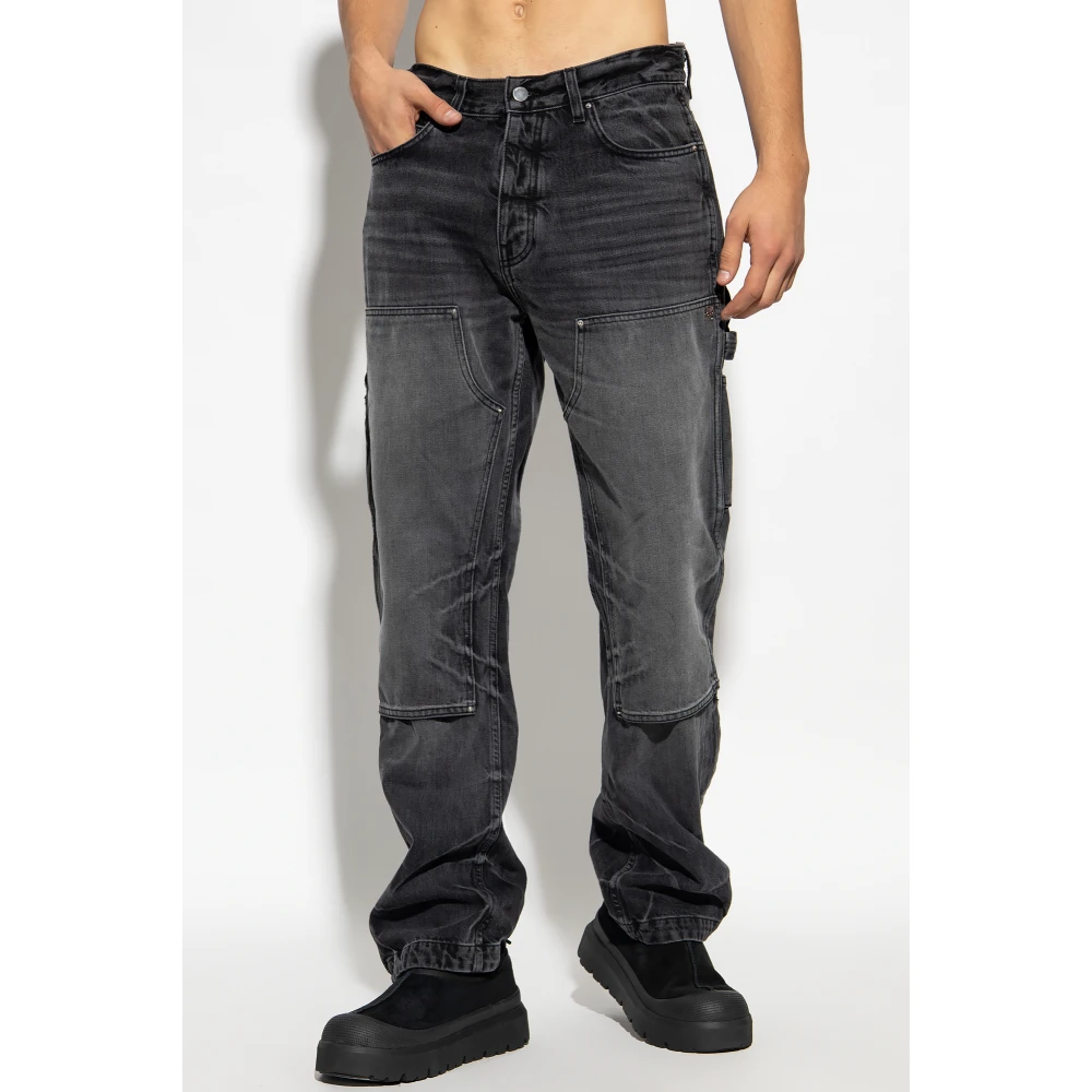 Amiri Jeans met vintage-effect Gray Heren