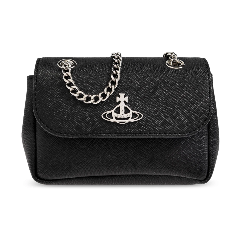 Vivienne Westwood Orb Plaque Ketting Schoudertas Black Dames