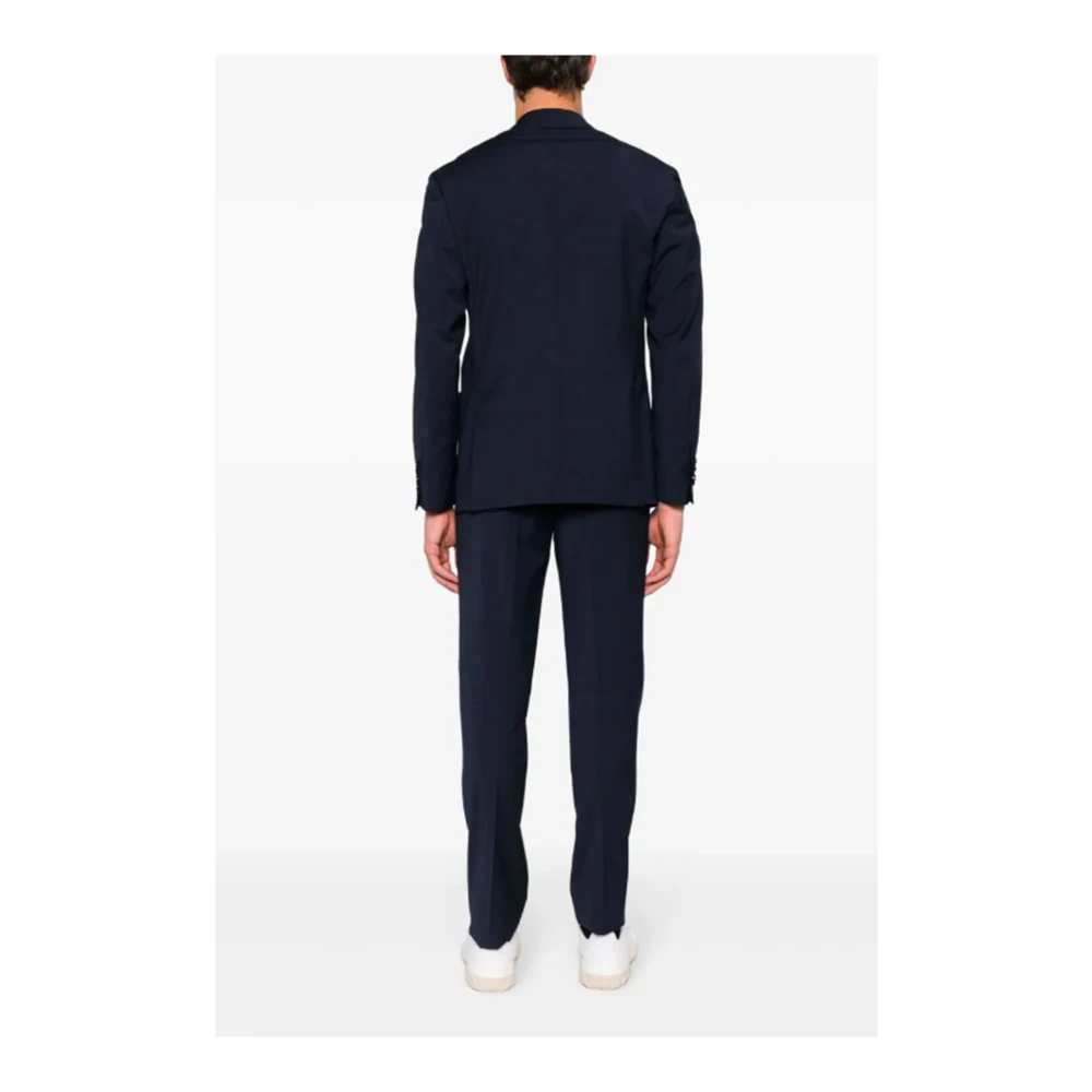 Lardini Blauwe Jurk met Logo Applicatie Klassieke Stijl Blue Heren