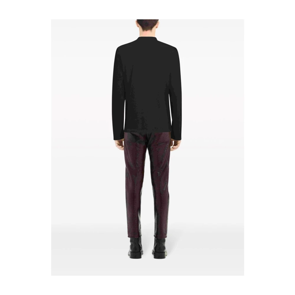 Courrèges Zwarte Katoenen Longsleeve T-shirt Black Heren