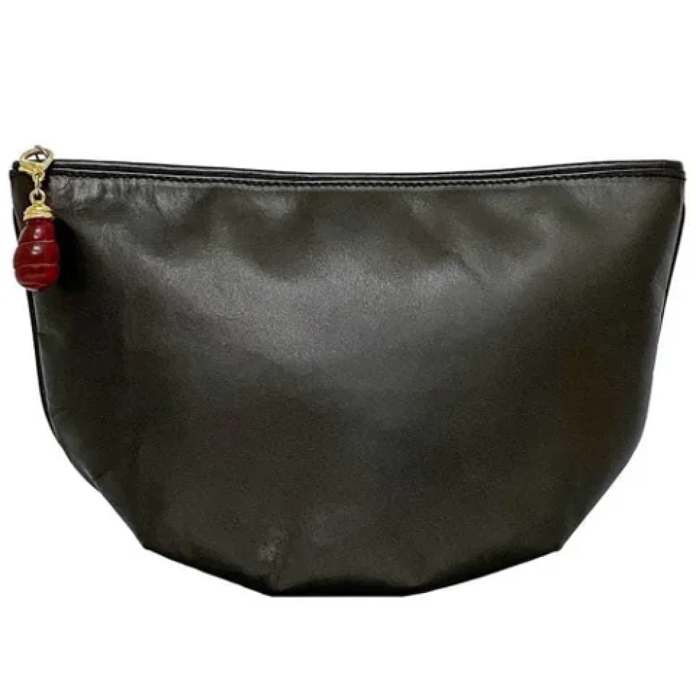 Loewe Pre-owned Leather clutches Gray Dames