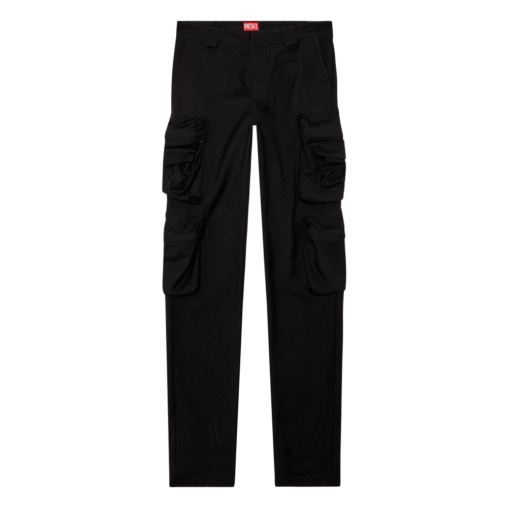 Diesel Cargo pants in cool wool Black Heren