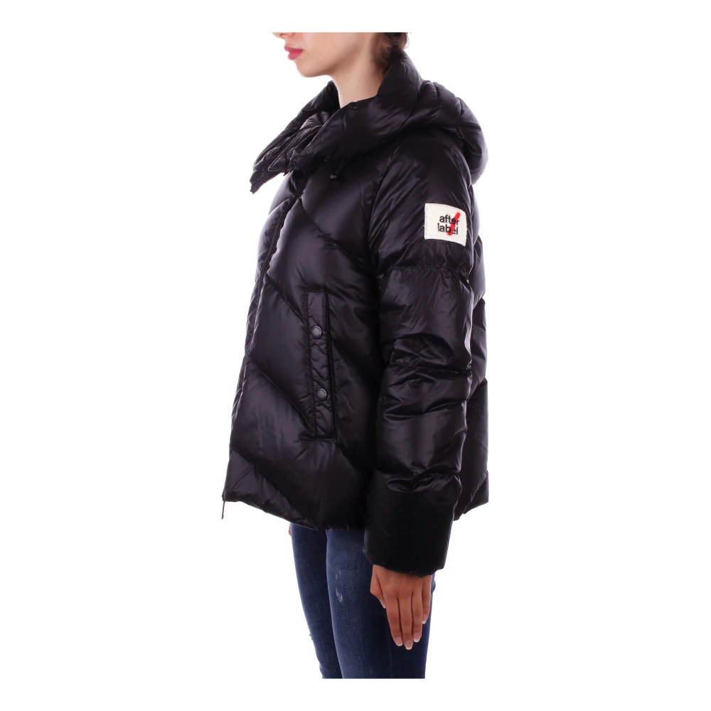 Afterlabel Zwarte jas met capuchon en ritssluiting Black Dames