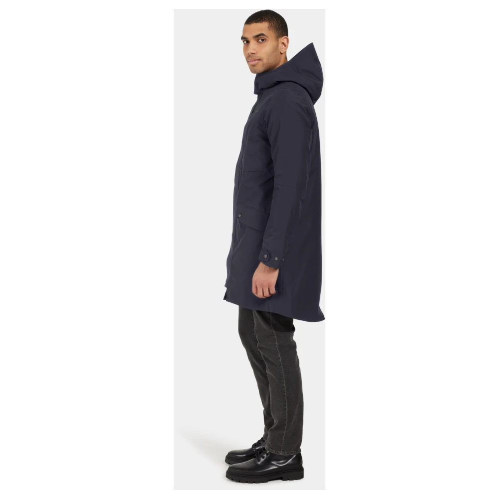 Didriksons Parka met Shawl Kraag en Zak Blue Heren