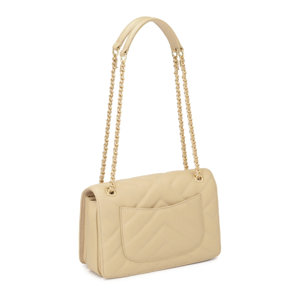 Kazar Beige schoudertas met leren inzet Beige Dames