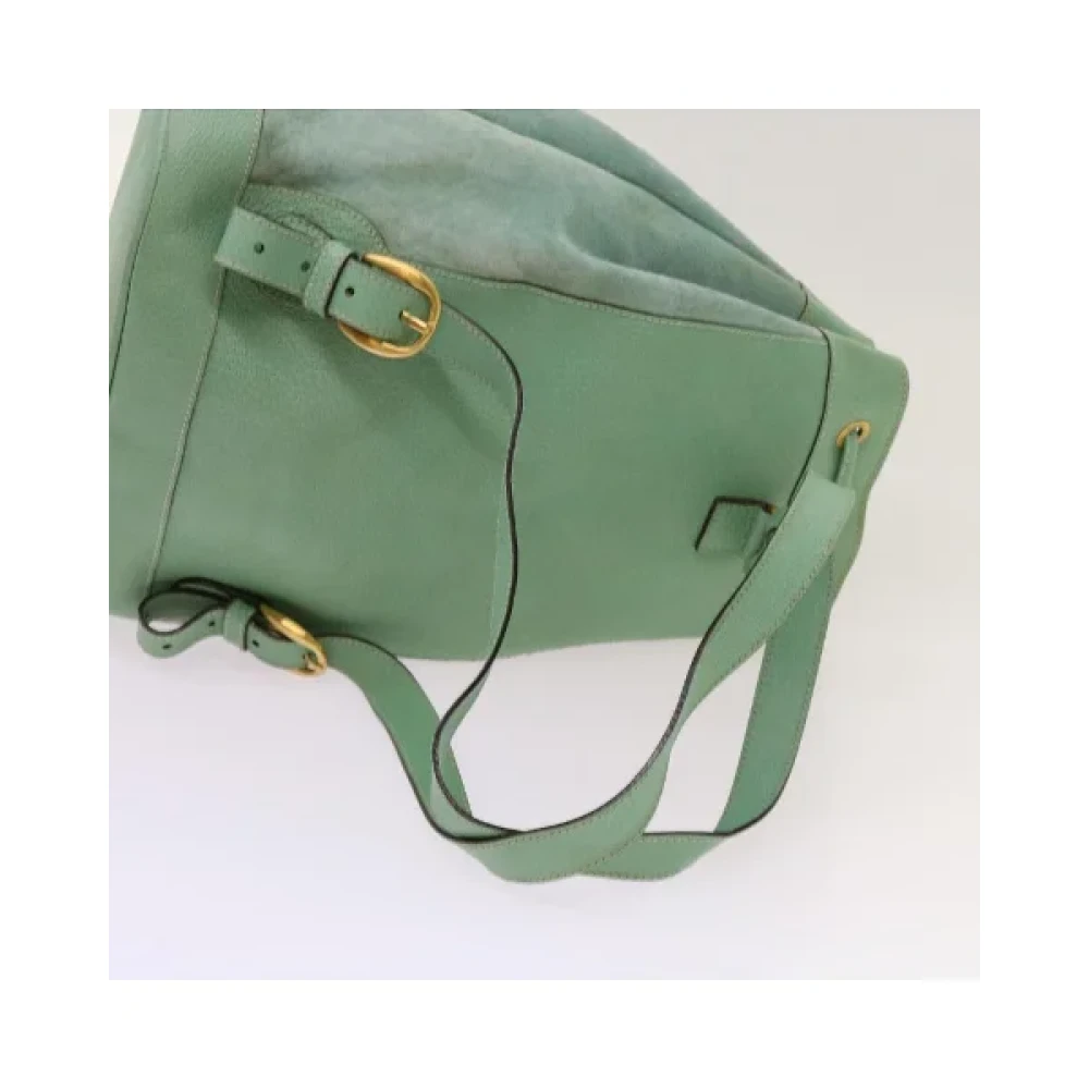 Gucci Vintage Pre-owned Suede backpacks Blue Dames