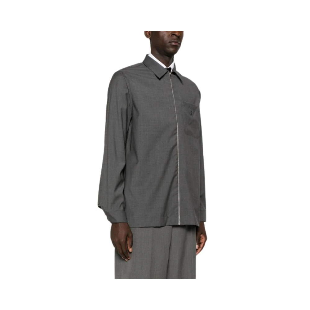 Givenchy Wollen Chemise Gray Heren