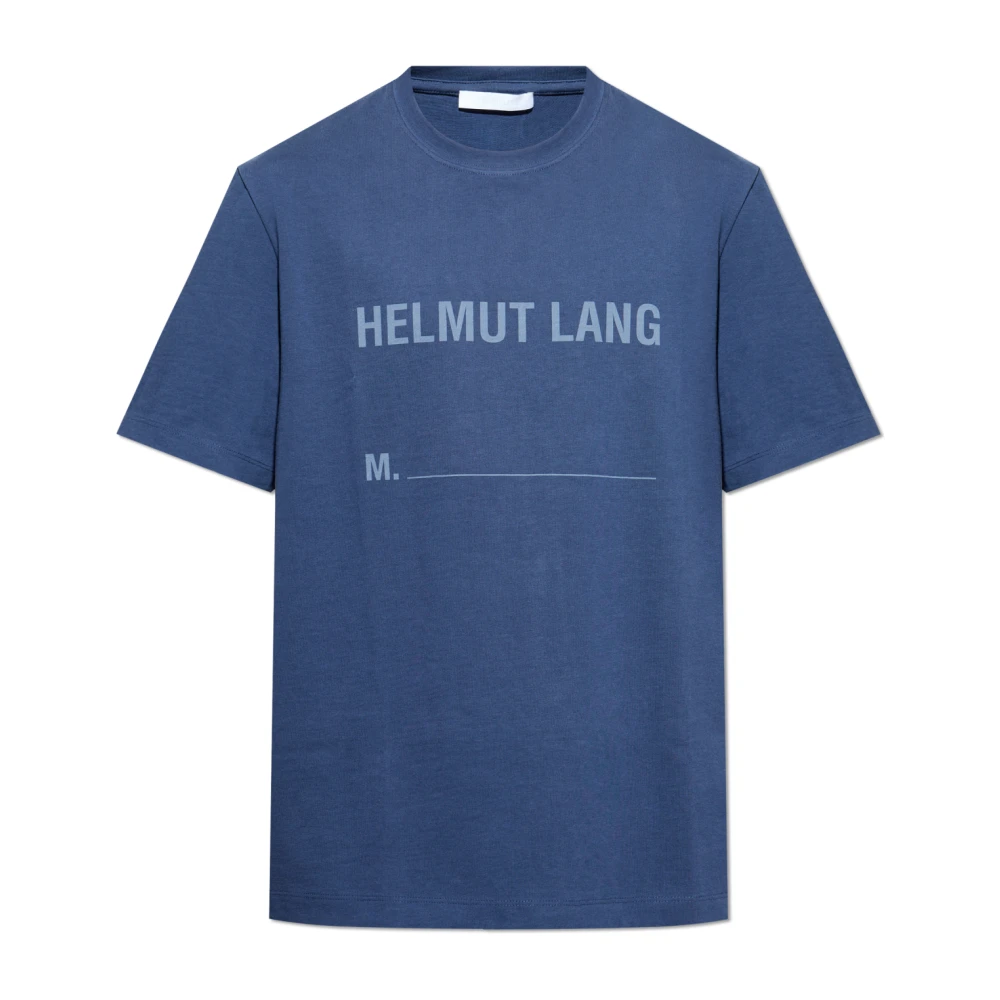 Helmut Lang T-shirt met logo Blue Heren