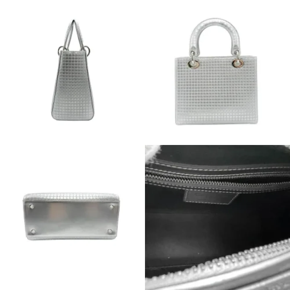 Dior Vintage Pre-owned Leather dior-bags Gray Dames
