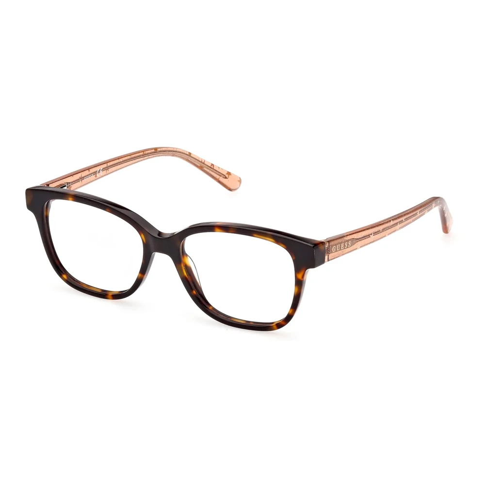 Guess Brown Glasses, Unisex, 47 Mm, Square Eyeglasses Frame