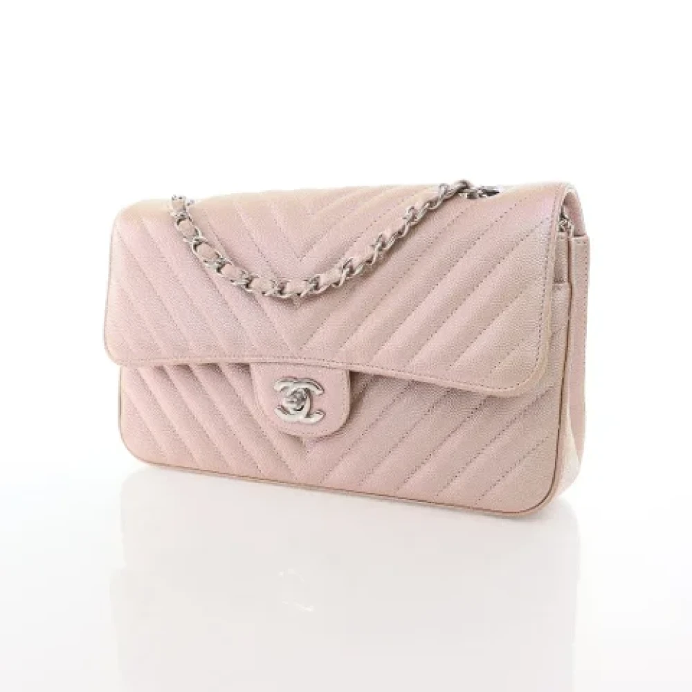 Chanel Vintage Pre-owned Leather handbags Pink Dames