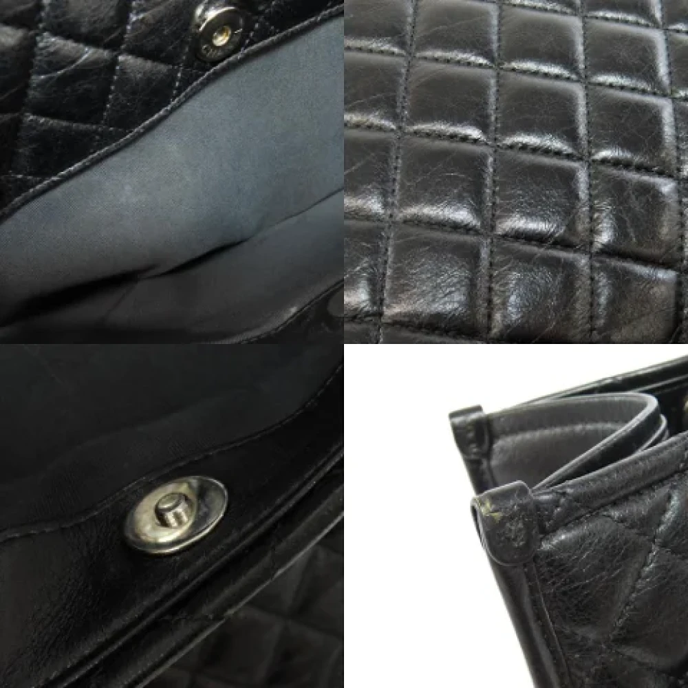 Chanel Vintage Pre-owned Leather totes Black Dames