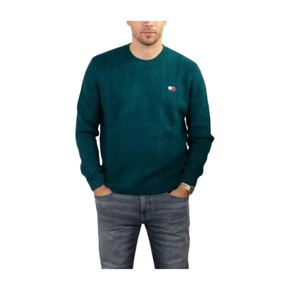 Tommy Hilfiger Slim Fit Gebreide Trui Green Heren