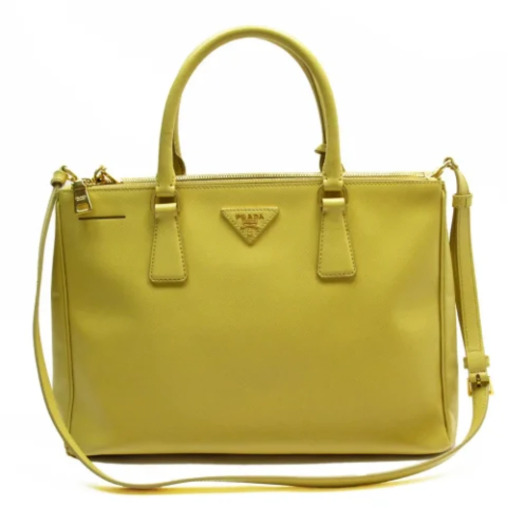 Prada Vintage Pre-owned Leather prada-bags Yellow Dames