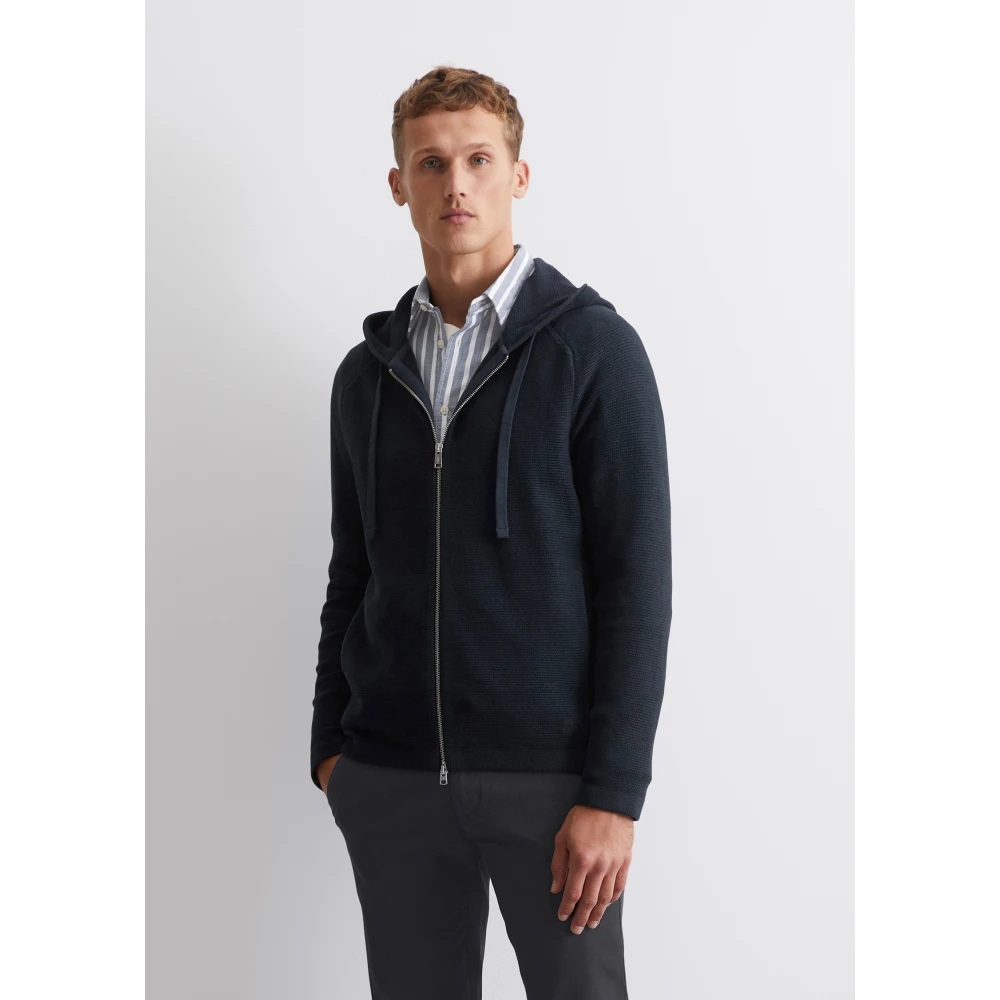 Marc O'Polo Gewone gebreide hoodie Blue Heren